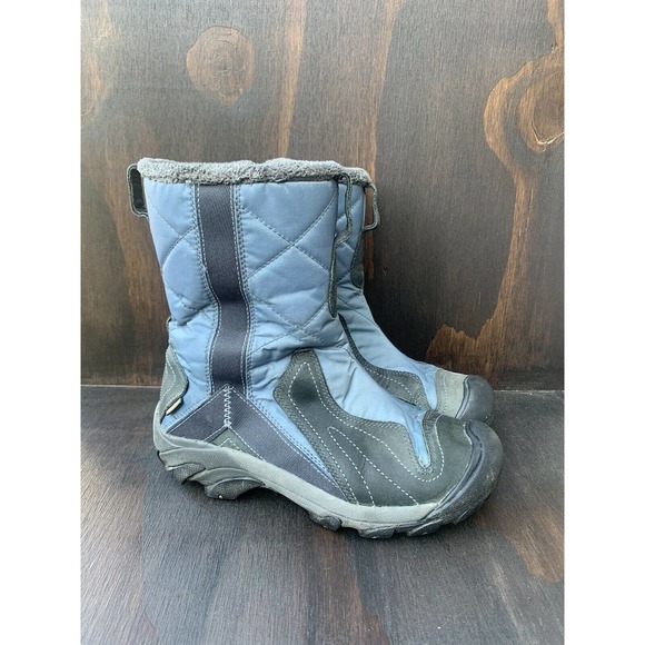KEEN Waterproof Boots Side Zipper Blue Size 7 M